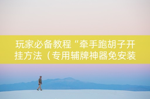 玩家必备教程“牵手跑胡子开挂方法（专用辅牌神器免安装）