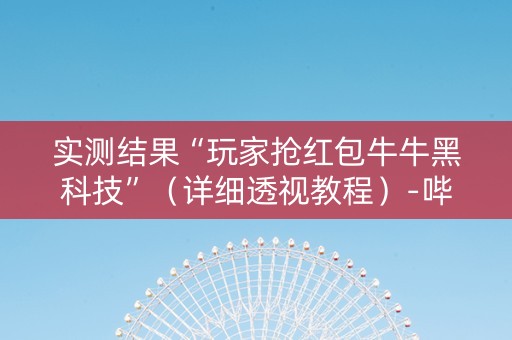 实测结果“玩家抢红包牛牛黑科技”（详细透视教程）-哔哩哔哩