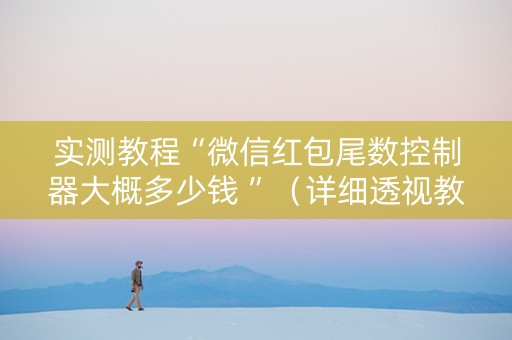 实测教程“微信红包尾数控制器大概多少钱 ”（详细透视教程）-哔哩哔哩