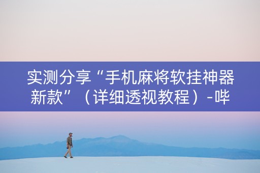 实测分享“手机麻将软挂神器新款”（详细透视教程）-哔哩哔哩