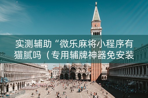 实测辅助“微乐麻将小程序有猫腻吗（专用辅牌神器免安装）