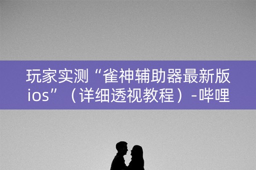 玩家实测“雀神辅助器最新版ios”（详细透视教程）-哔哩哔哩