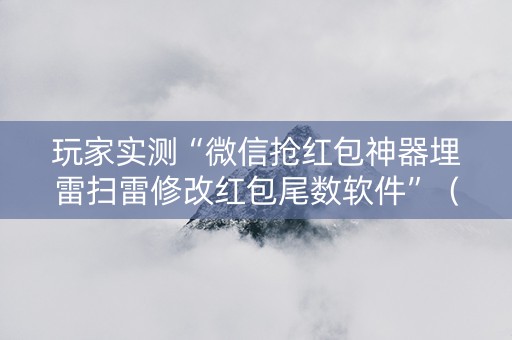 玩家实测“微信抢红包神器埋雷扫雷修改红包尾数软件”（详细透视教程）-哔哩哔哩