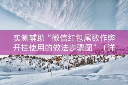实测辅助“微信红包尾数作弊开挂使用的做法步骤图”（详细透视教程）-哔哩哔哩