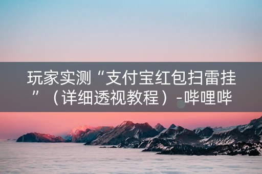 玩家实测“支付宝红包扫雷挂”（详细透视教程）-哔哩哔哩