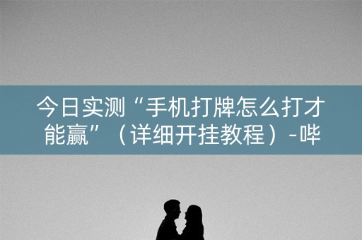 今日实测“手机打牌怎么打才能赢”（详细开挂教程）-哔哩哔哩