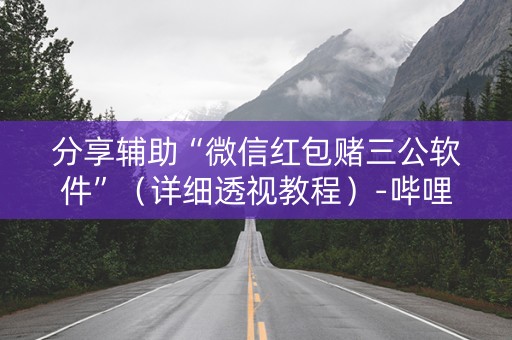 分享辅助“微信红包赌三公软件”（详细透视教程）-哔哩哔哩
