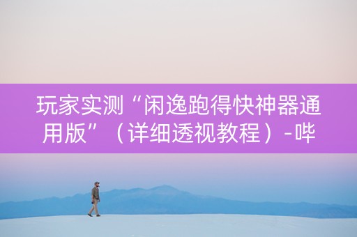 玩家实测“闲逸跑得快神器通用版”（详细透视教程）-哔哩哔哩