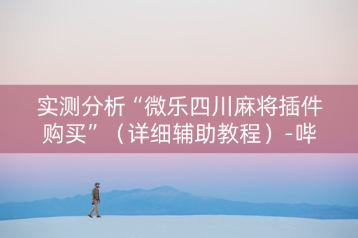 实测分析“微乐四川麻将插件购买”（详细辅助教程）-哔哩哔哩