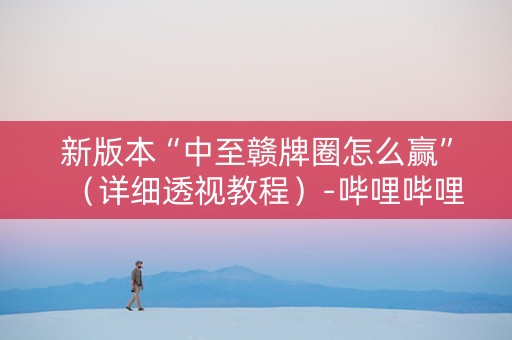新版本“中至赣牌圈怎么赢”（详细透视教程）-哔哩哔哩