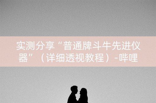 实测分享“普通牌斗牛先进仪器”（详细透视教程）-哔哩哔哩