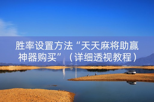 胜率设置方法“天天麻将助赢神器购买”（详细透视教程）-哔哩哔哩