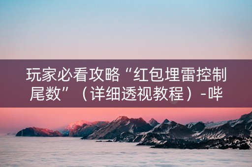 玩家必看攻略“红包埋雷控制尾数”（详细透视教程）-哔哩哔哩