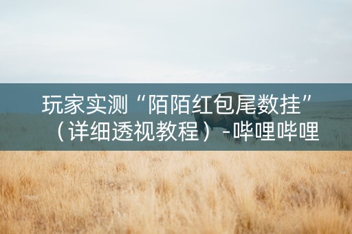 玩家实测“陌陌红包尾数挂”（详细透视教程）-哔哩哔哩