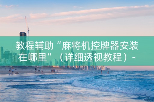 教程辅助“麻将机控牌器安装在哪里”（详细透视教程）-哔哩哔哩