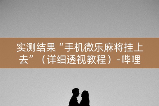 实测结果“手机微乐麻将挂上去”（详细透视教程）-哔哩哔哩