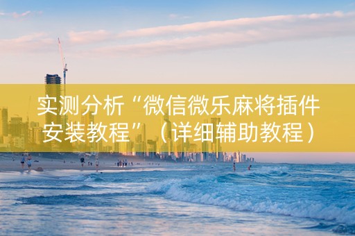 实测分析“微信微乐麻将插件安装教程”（详细辅助教程）-哔哩哔哩