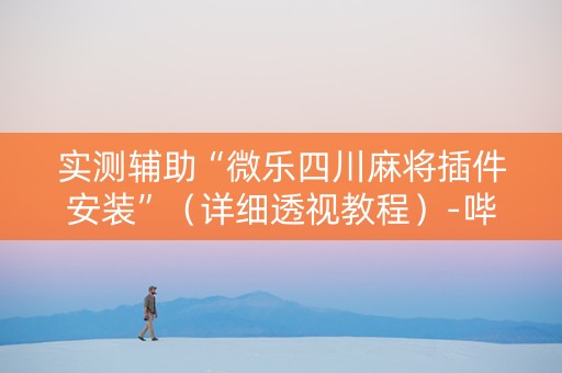 实测辅助“微乐四川麻将插件安装”（详细透视教程）-哔哩哔哩