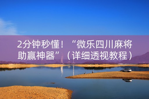2分钟秒懂！“微乐四川麻将助赢神器”（详细透视教程）-哔哩哔哩