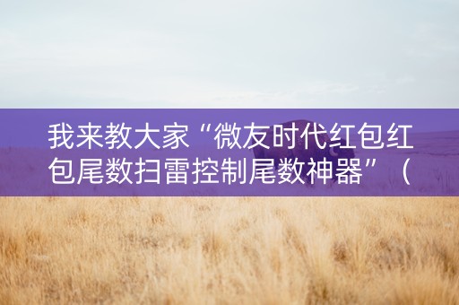 我来教大家“微友时代红包红包尾数扫雷控制尾数神器”（详细透视教程）-哔哩哔哩