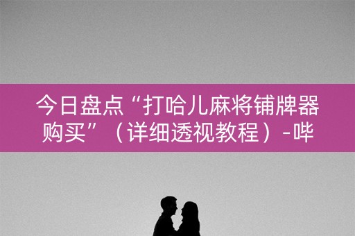 今日盘点“打哈儿麻将铺牌器购买”（详细透视教程）-哔哩哔哩