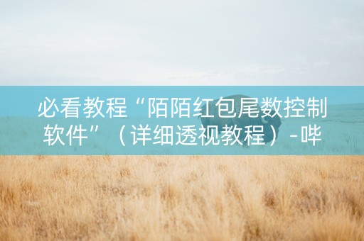 必看教程“陌陌红包尾数控制软件”（详细透视教程）-哔哩哔哩