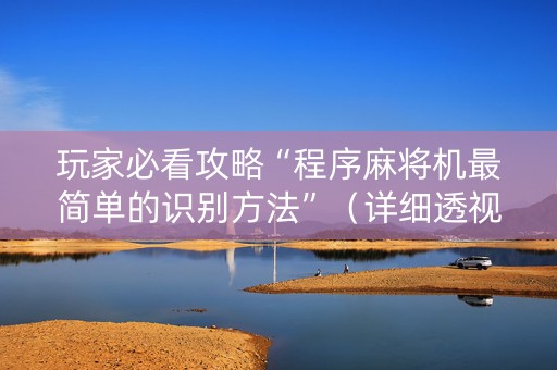 玩家必看攻略“程序麻将机最简单的识别方法”（详细透视教程）-哔哩哔哩