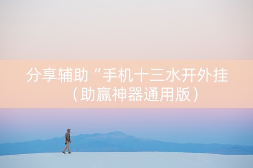 分享辅助“手机十三水开外挂（助赢神器通用版）