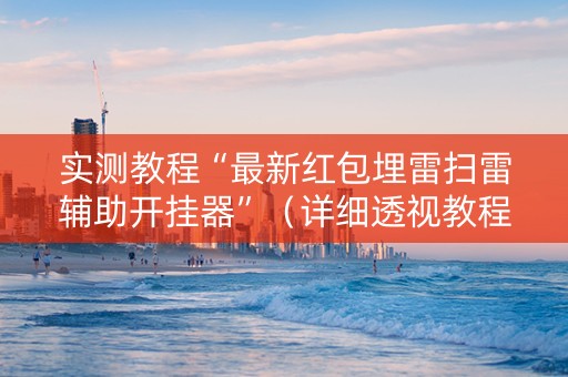 实测教程“最新红包埋雷扫雷辅助开挂器”（详细透视教程）-哔哩哔哩