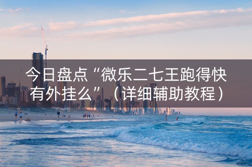 今日盘点“微乐二七王跑得快有外挂么”（详细辅助教程）-哔哩哔哩