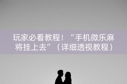 玩家必看教程！“手机微乐麻将挂上去”（详细透视教程）-哔哩哔哩