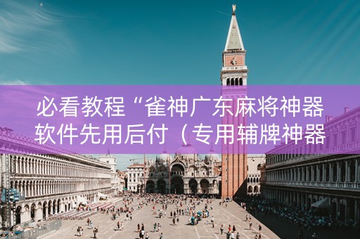 必看教程“雀神广东麻将神器软件先用后付（专用辅牌神器免安装）