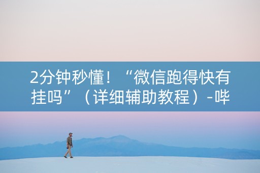 2分钟秒懂！“微信跑得快有挂吗”（详细辅助教程）-哔哩哔哩