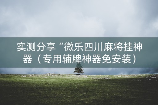 实测分享“微乐四川麻将挂神器（专用辅牌神器免安装）