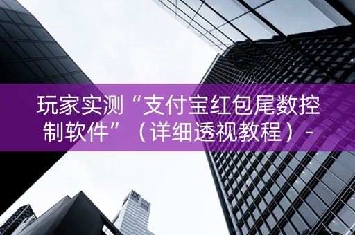 玩家实测“支付宝红包尾数控制软件”（详细透视教程）-哔哩哔哩