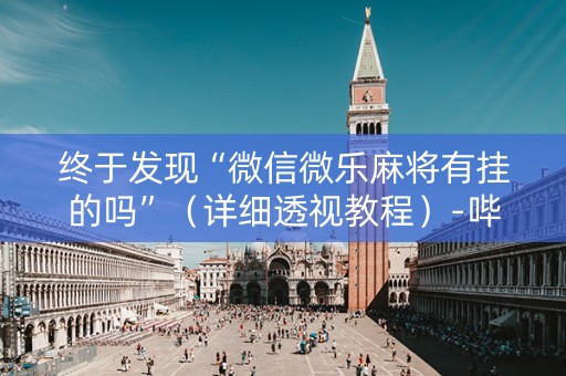 终于发现“微信微乐麻将有挂的吗”（详细透视教程）-哔哩哔哩