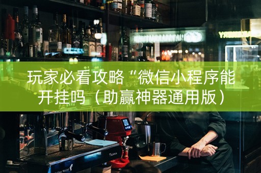 玩家必看攻略“微信小程序能开挂吗（助赢神器通用版）