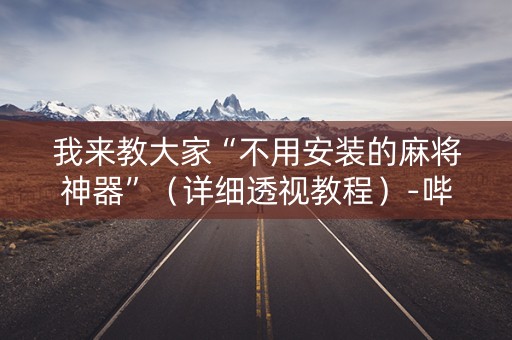 我来教大家“不用安装的麻将神器”（详细透视教程）-哔哩哔哩