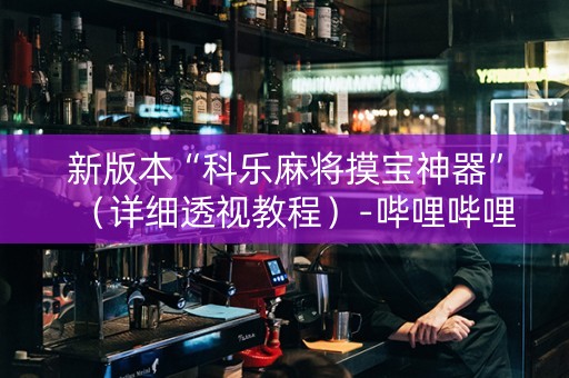 新版本“科乐麻将摸宝神器”（详细透视教程）-哔哩哔哩