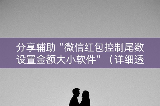 分享辅助“微信红包控制尾数设置金额大小软件”（详细透视教程）-哔哩哔哩