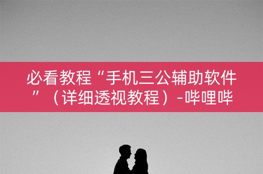 必看教程“手机三公辅助软件”（详细透视教程）-哔哩哔哩