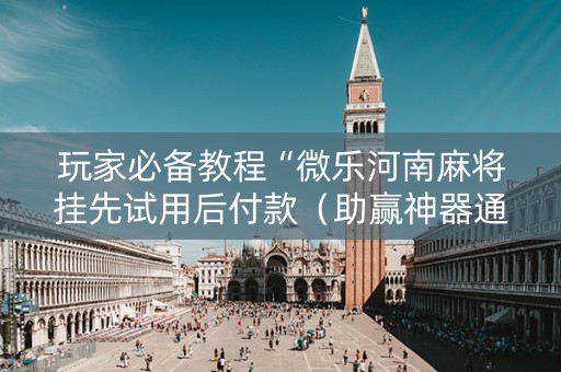 玩家必备教程“微乐河南麻将挂先试用后付款（助赢神器通用版）