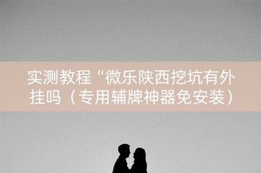实测教程“微乐陕西挖坑有外挂吗（专用辅牌神器免安装）