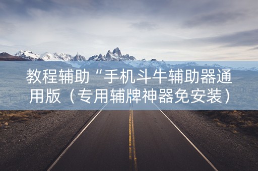 教程辅助“手机斗牛辅助器通用版（专用辅牌神器免安装）