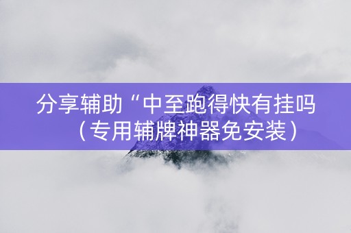 分享辅助“中至跑得快有挂吗（专用辅牌神器免安装）