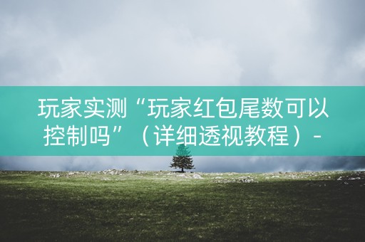 玩家实测“玩家红包尾数可以控制吗”（详细透视教程）-哔哩哔哩