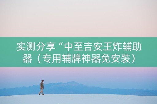 实测分享“中至吉安王炸辅助器（专用辅牌神器免安装）