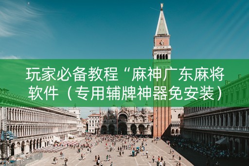 玩家必备教程“麻神广东麻将软件（专用辅牌神器免安装）