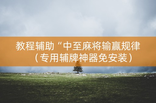 教程辅助“中至麻将输赢规律（专用辅牌神器免安装）