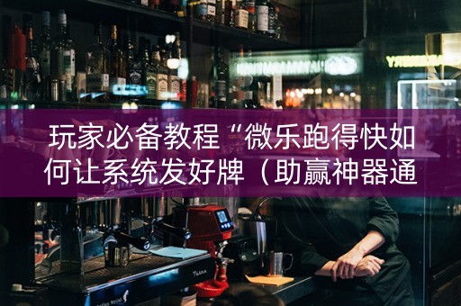 玩家必备教程“微乐跑得快如何让系统发好牌（助赢神器通用版）